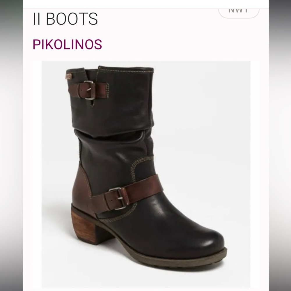 50%offw❤️ Pikolinos brown leather LeMans buckle boots (36) 6